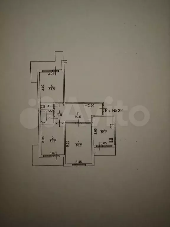 3-к. квартира, 80 м, 8/9 эт. - Фото 0