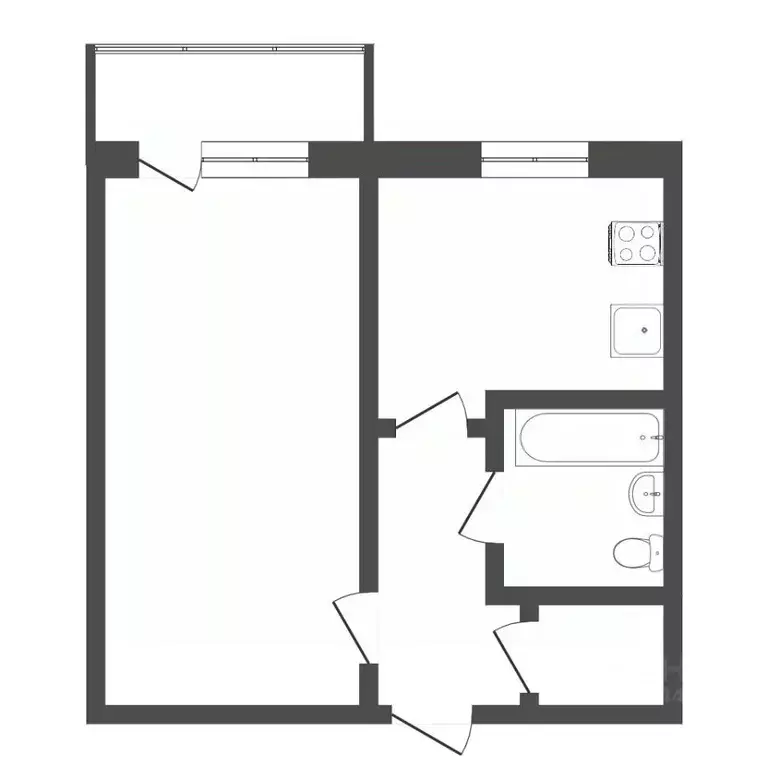 1-к кв. Тюменская область, Тюмень ул. Гастелло, 65 (29.6 м) - Фото 1