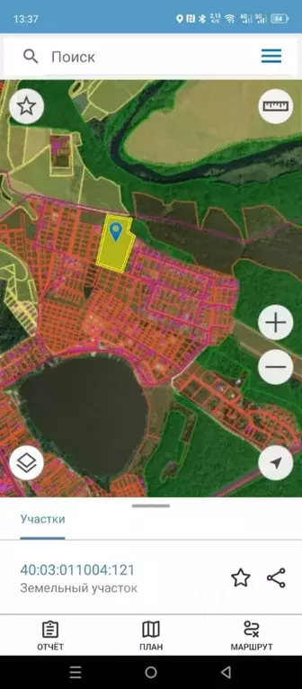 Участок в Калужская область, Совхоз Боровский с/пос, д. Комлево  (37.0 ... - Фото 2