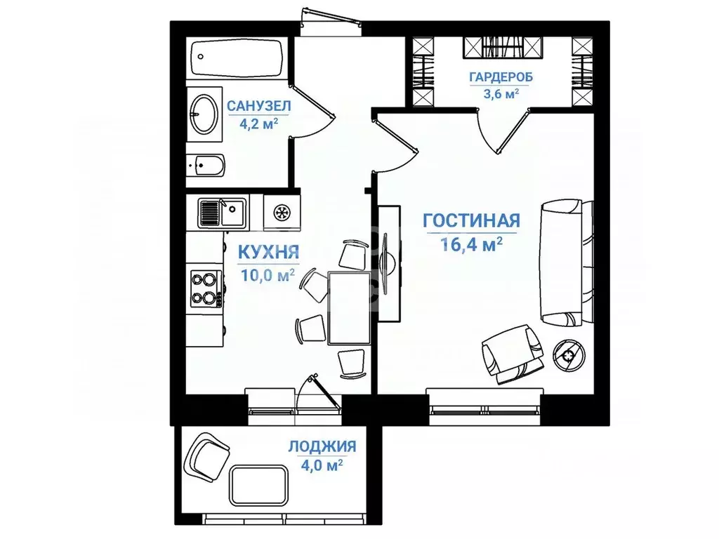 1-к кв. Кировская область, Киров ул. Дмитрия Козулева, 5 (38.0 м) - Фото 2