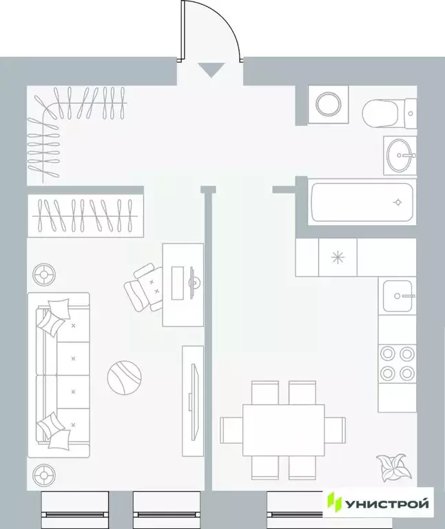 1-к кв. Пермский край, Пермь Рионская ул., 4А (37.12 м) - Фото 1