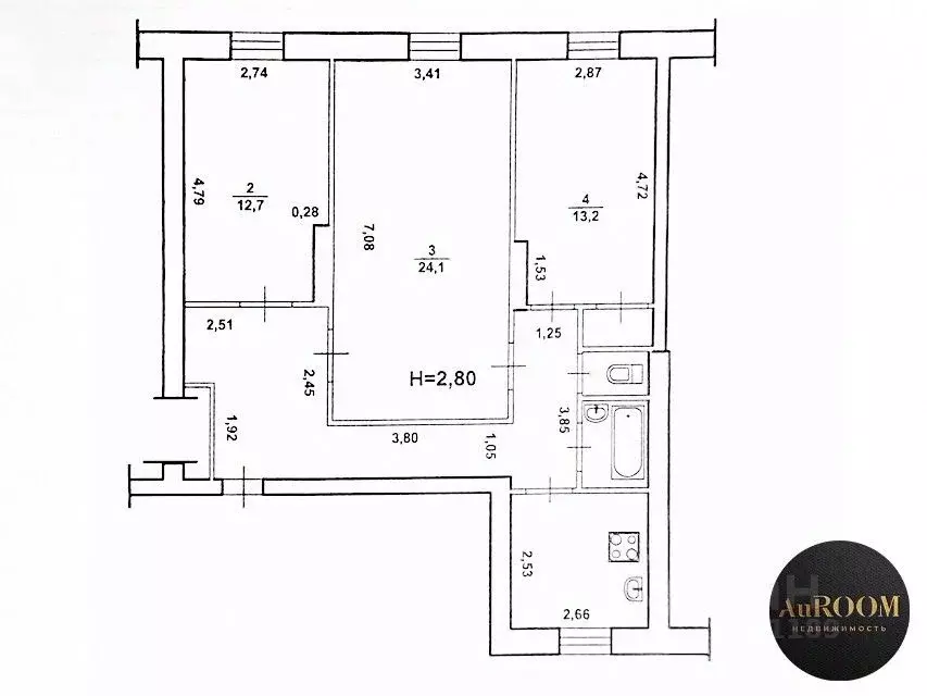 3-к кв. Волгоградская область, Волжский ул. 19-го Партсъезда, 20 (74.6 ... - Фото 1