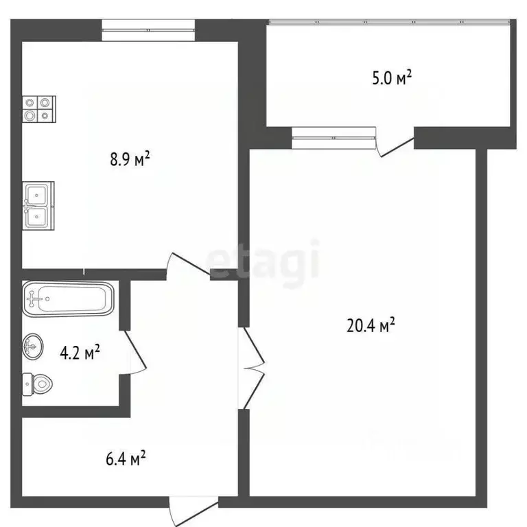 1-к кв. Ярославская область, Ярославль ул. Труфанова, 21к4 (42.0 м) - Фото 2