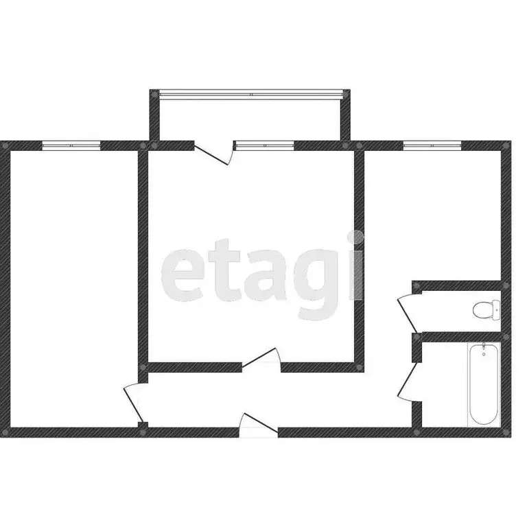 2-комнатная квартира: Миасс, улица Ильмен-Тау, 8 (51.8 м) - Фото 1