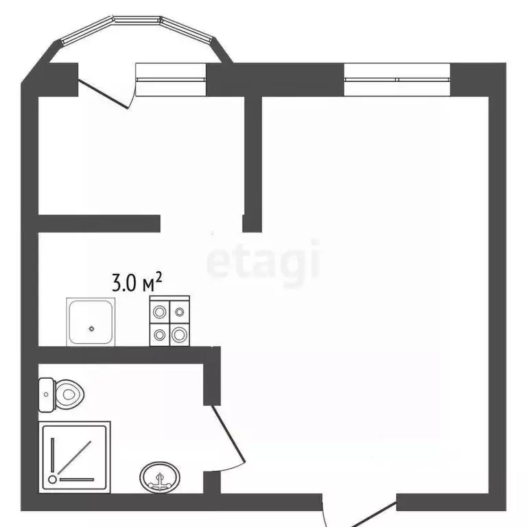 Студия Тюменская область, Тюменский муниципальный округ, д. Патрушева ... - Фото 2