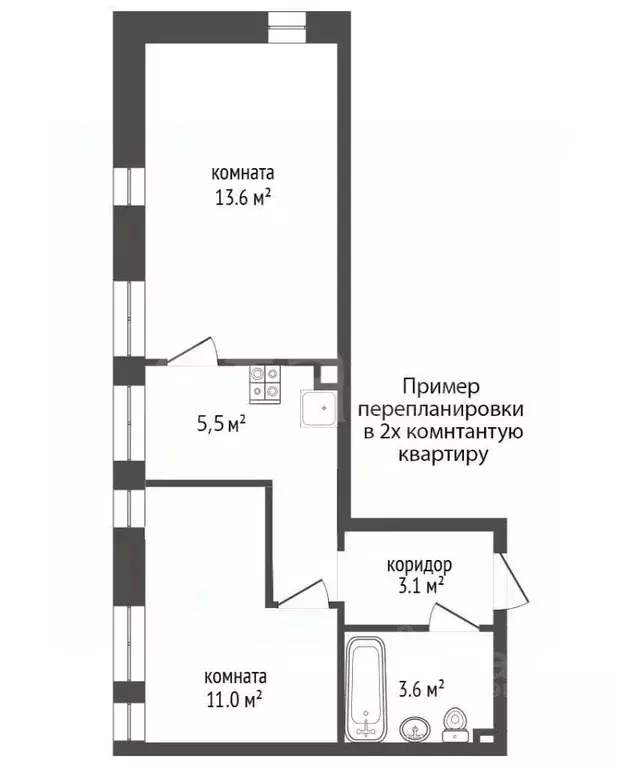 1-к кв. Москва Новоостаповская ул., 16к1 (36.8 м) - Фото 0