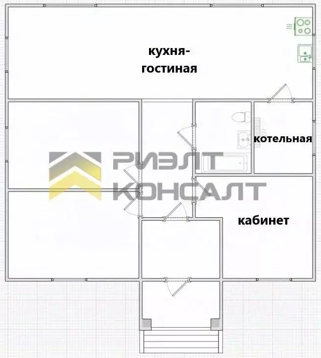 Дом в Омская область, Омский район, Магистральное с/пос, Деревня ... - Фото 1