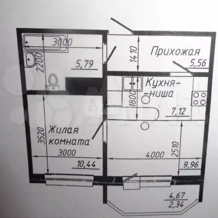 1-к. квартира, 40 м, 8/17 эт. - Фото 0