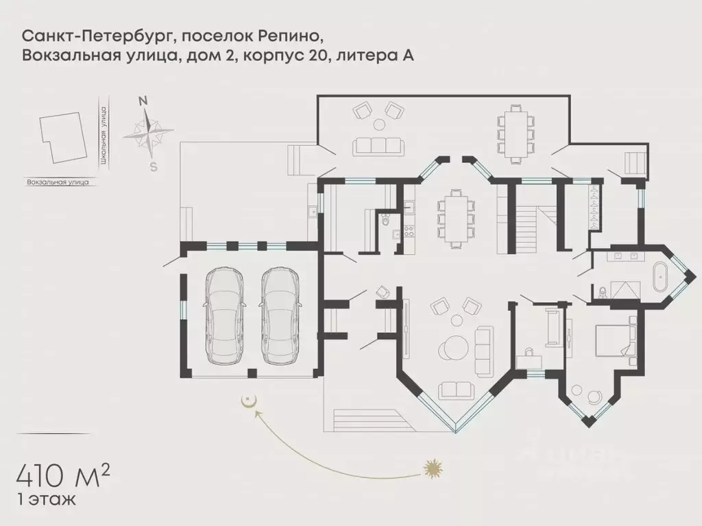 Дом в Санкт-Петербург пос. Репино, Вокзальная ул., 2а (410 м) - Фото 2