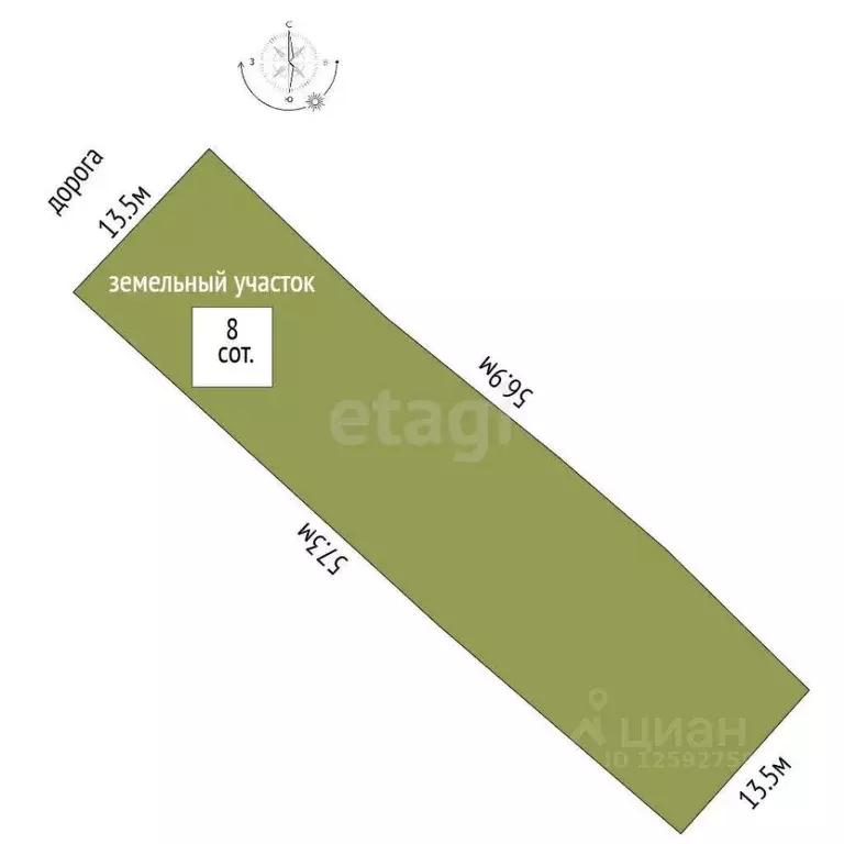 Участок в Тамбовская область, Тамбовский муниципальный округ, с. ... - Фото 1