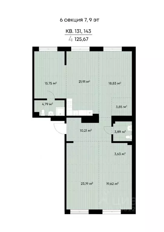 4-к кв. Иркутская область, Иркутск ул. Лебедева-Кумача (125.67 м) - Фото 0