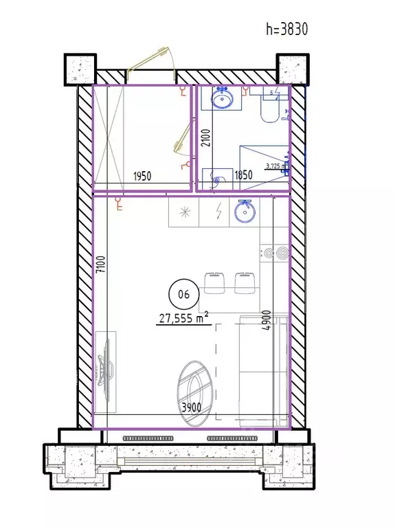 Студия Санкт-Петербург просп. Маршала Жукова, 54к1 (27.5 м) - Фото 1