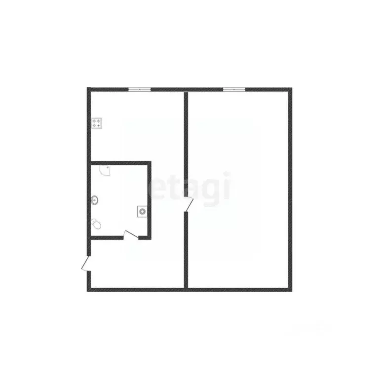 1-к кв. Белгородская область, Валуйки ул. Свердлова, 41 (30.2 м) - Фото 2