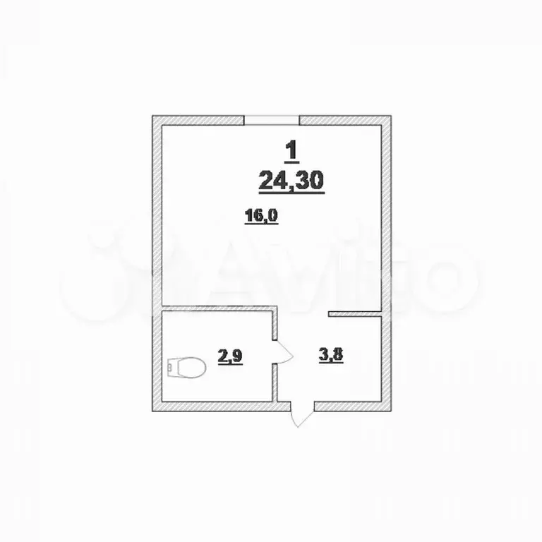 Квартира-студия, 24 м, 8/16 эт. - Фото 0