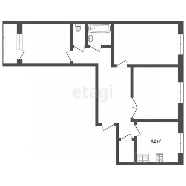 3-к кв. Ярославская область, Рыбинск ул. Коминтерна, 14 (61.9 м) - Фото 2