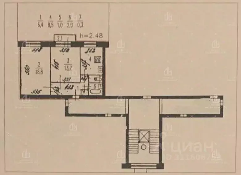 2-к кв. Санкт-Петербург Варшавская ул., 122 (50.7 м) - Фото 1