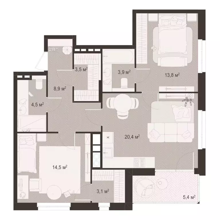 2-к кв. Рязанская область, Рязань пос. Шпалозавода, Окская Стрелка ... - Фото 1