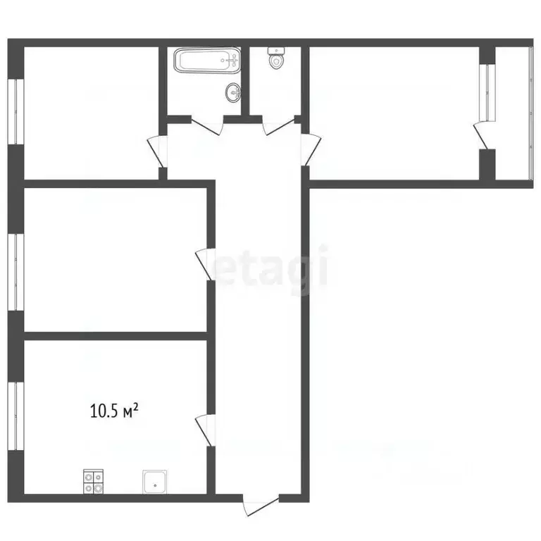 3-к кв. Владимирская область, Муром ул. Чкалова, 20 (63.0 м) - Фото 1