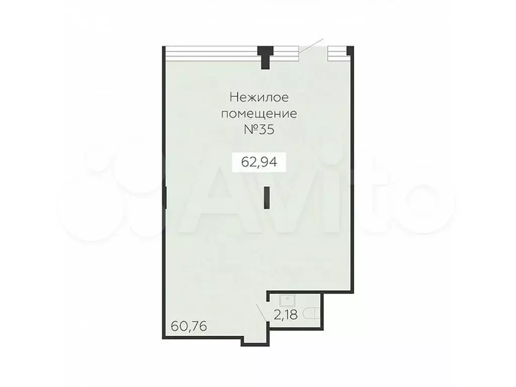 Продам помещение свободного назначения, 62.94 м - Фото 0