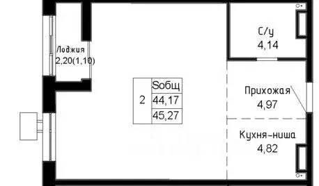 2-к кв. Приморский край, Артем  (44.17 м) - Фото 1
