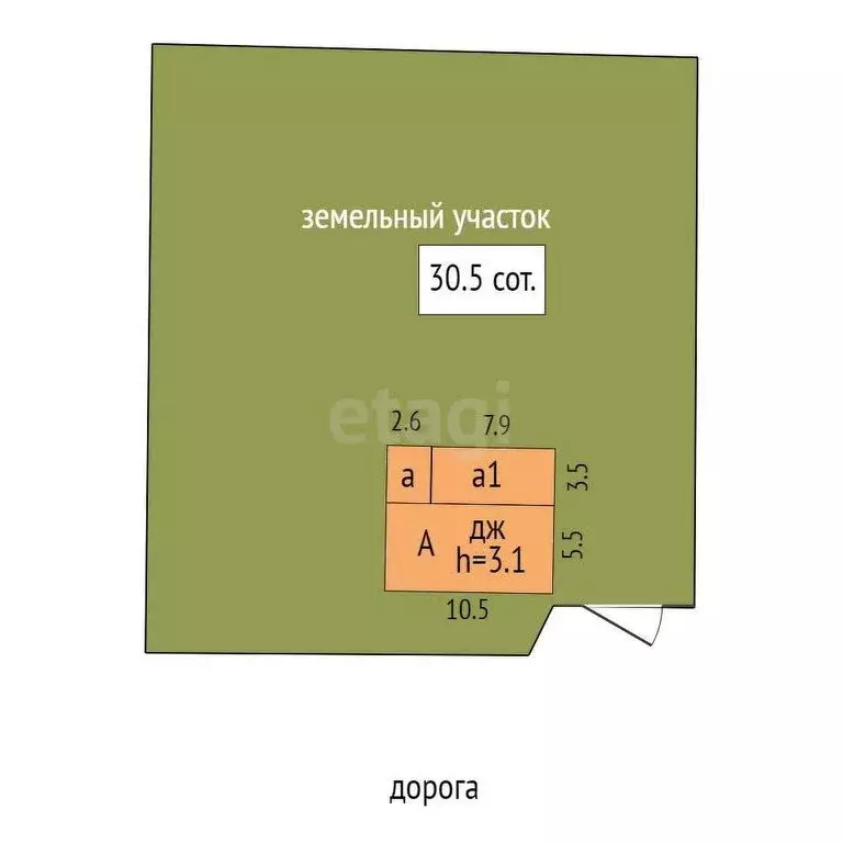 Дом в деревня Юзимяново, Революционная улица (50.4 м) - Фото 0