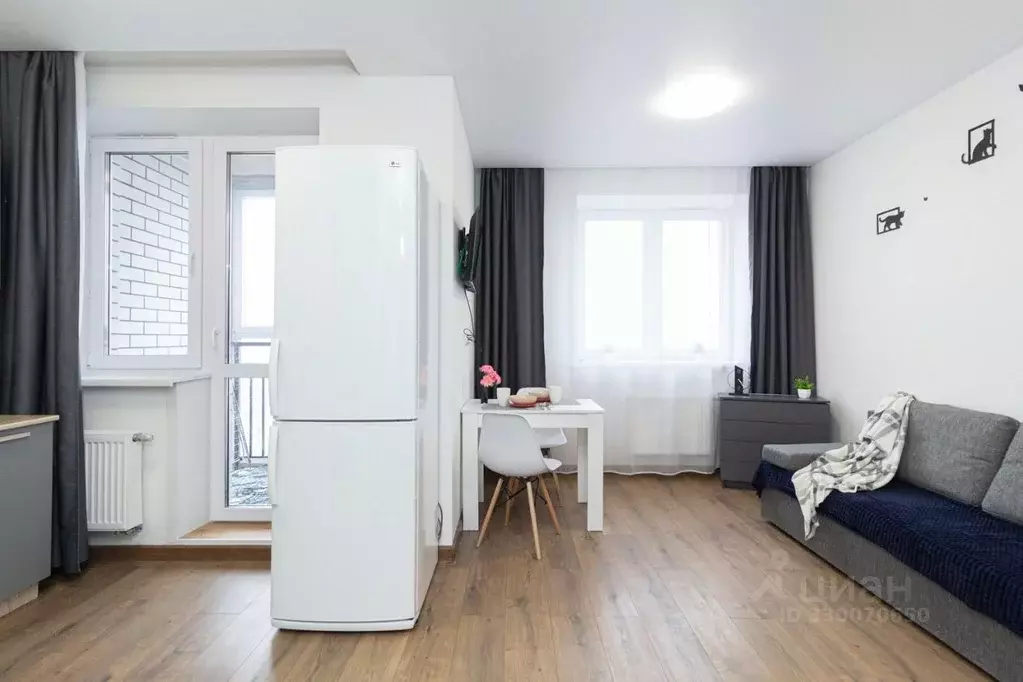 Студия Тюменская область, Тюмень Дамбовская ул., 27к1 (24.7 м) - Фото 1
