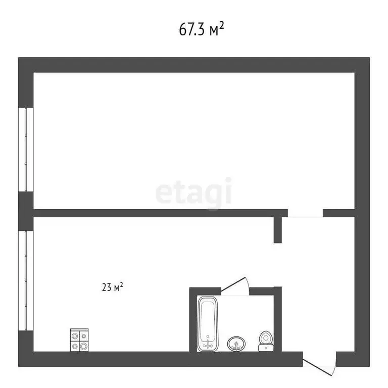 1-комнатная квартира: Пятигорск, улица Пастухова, 20 (67.3 м) - Фото 0