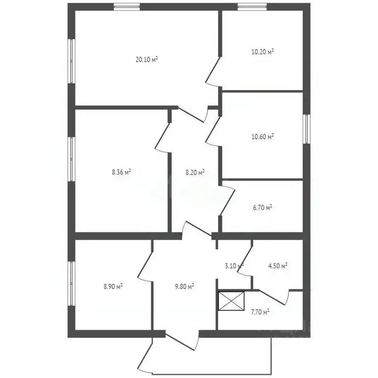 Дом в Новосибирская область, Мошково рп пер. Школьный, 8 (102 м) - Фото 1