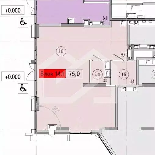 Торговая площадь в Москва Союз жилой комплекс, к3 (75 м) - Фото 2