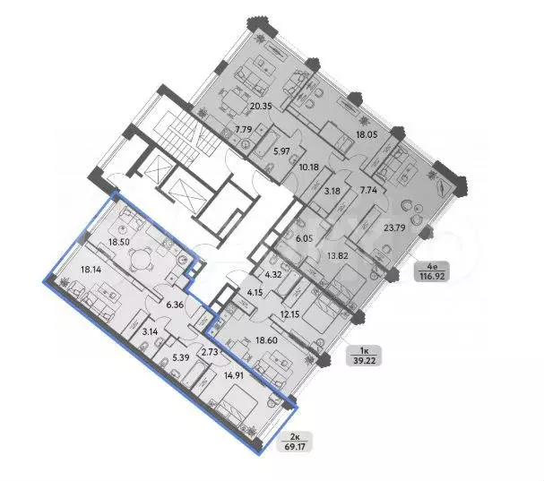 3-к. квартира, 70 м, 8/11 эт. - Фото 1