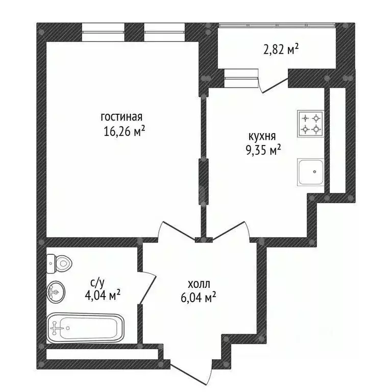 1-к кв. Башкортостан, Уфа ул. Блюхера, 3/6 (37.5 м) - Фото 2