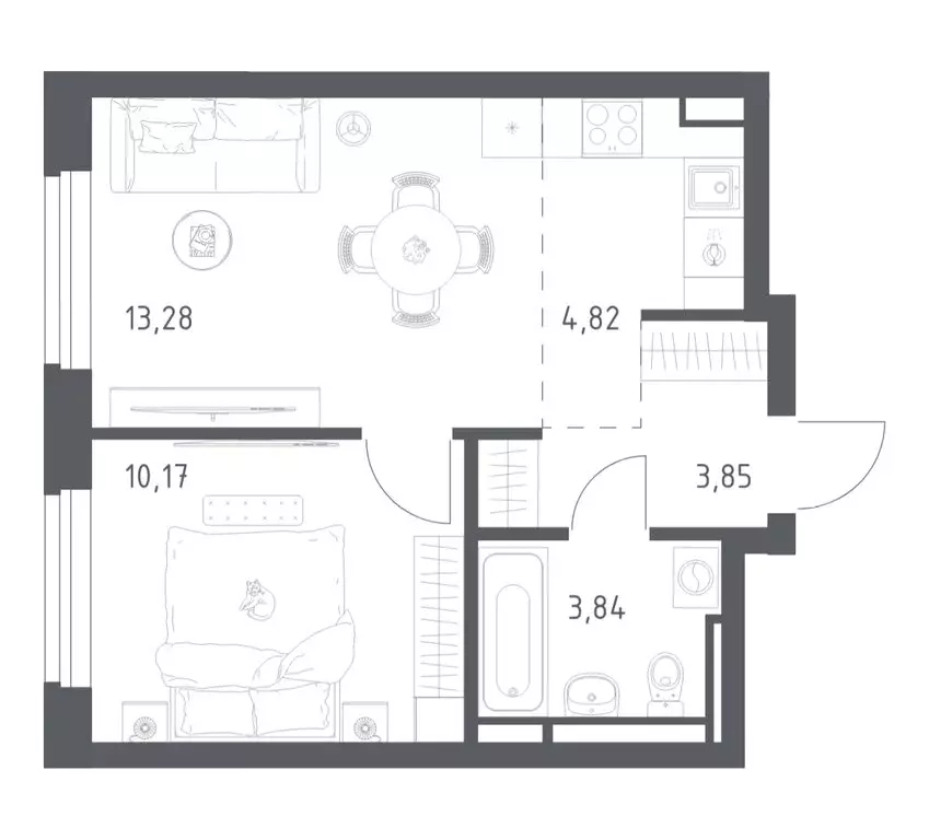 1-комнатная квартира: Ленинский городской округ, ЖК Новое Видное, 13.1 ... - Фото 0