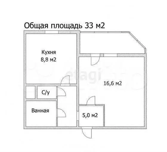 1-к. квартира, 36,6 м, 5/10 эт. - Фото 0