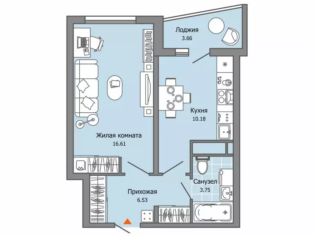 1-комнатная квартира: Ульяновск, микрорайон Юго-Западный, ЖК ... - Фото 1