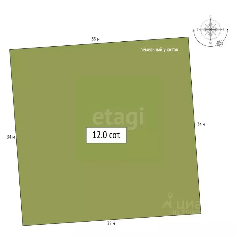 Участок в Алтайский край, Советский район, с. Шульгин Лог  (12.0 сот.) - Фото 2