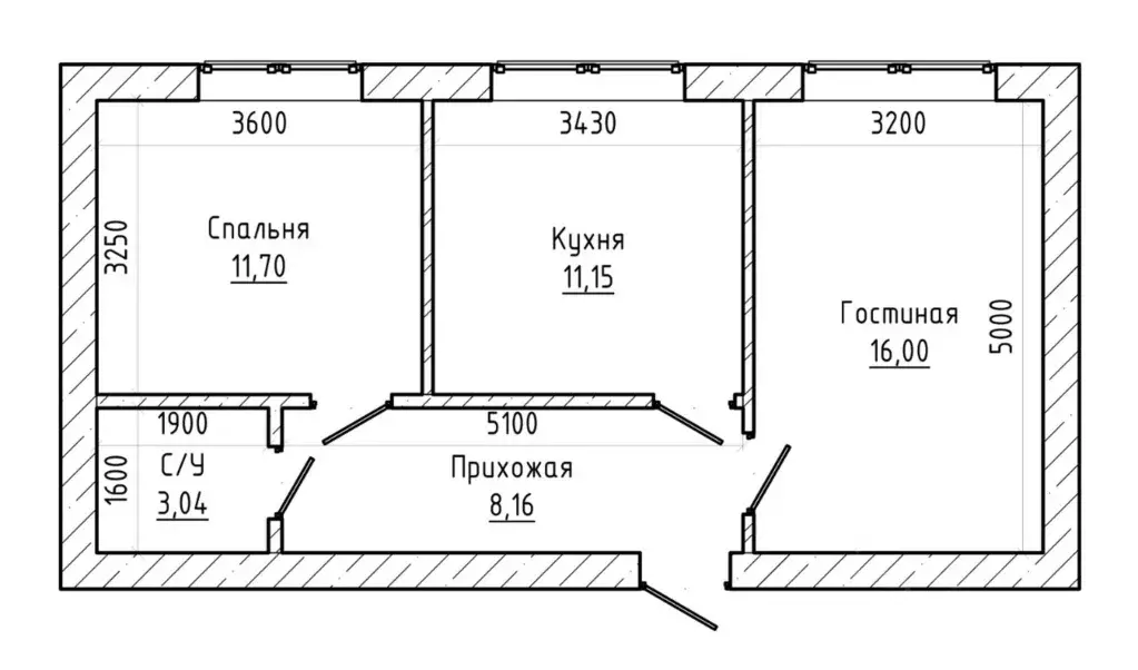 2-к кв. Кабардино-Балкария, Нальчик Эльбрусская ул. (54.0 м) - Фото 2