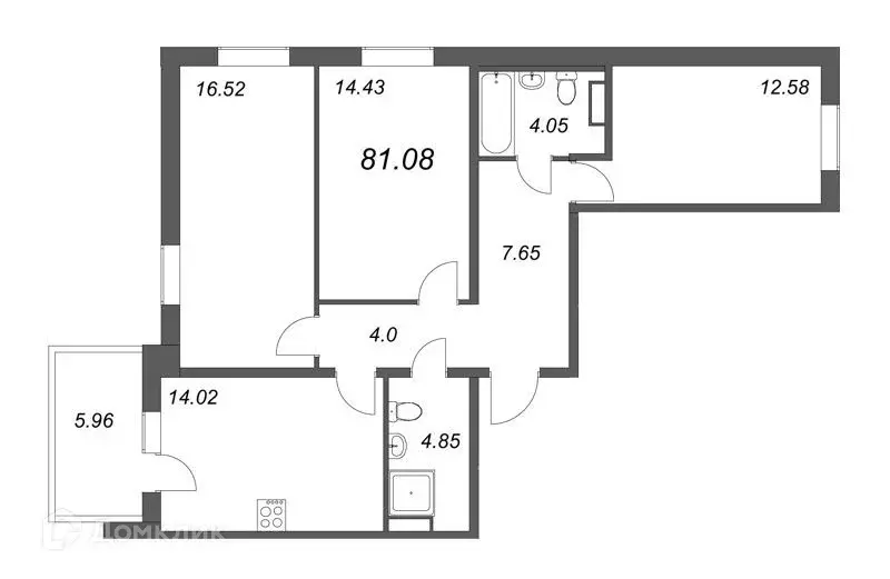 Продаётся 3-к квартира, 78.7 м - Фото 0
