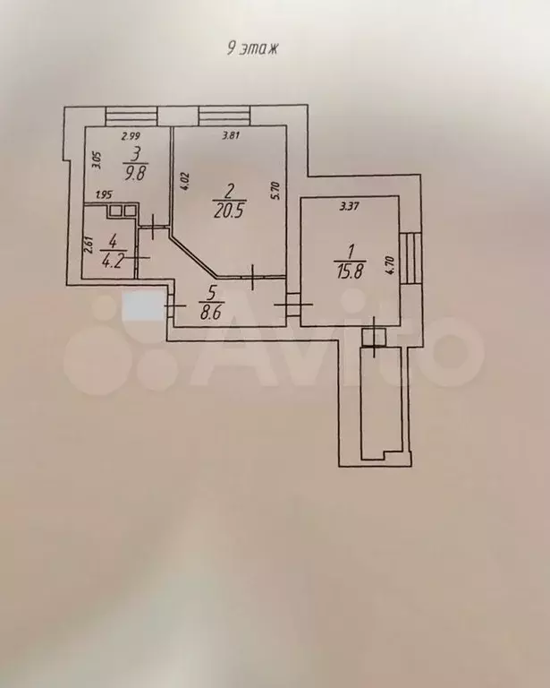 2-к. квартира, 64 м, 9/9 эт. - Фото 0