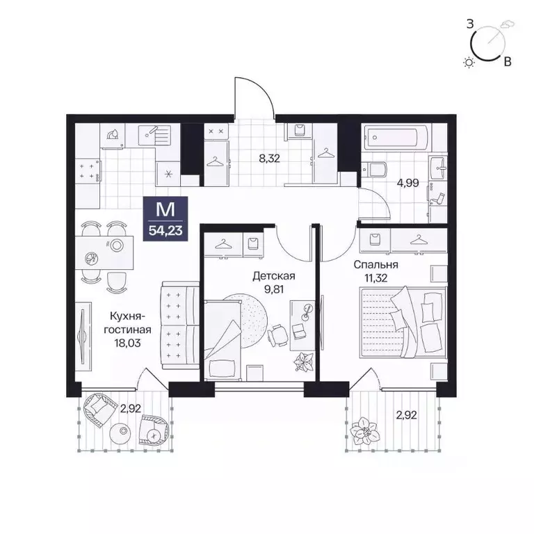 2-к кв. Волгоградская область, Волгоград просп. Имени В.И. Ленина, 59Г ... - Фото 1