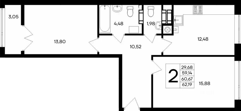 2-к кв. Крым, Евпатория  (62.19 м) - Фото 1
