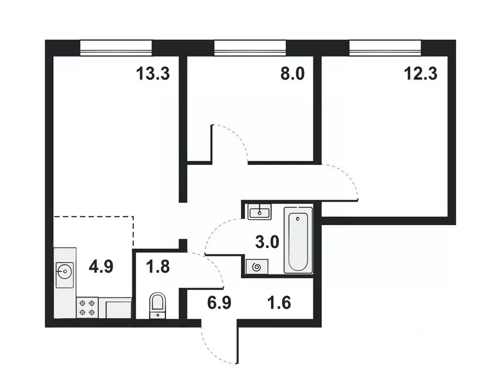 3-к кв. Кировская область, Киров бул. Прибрежный, 6 (51.8 м) - Фото 0