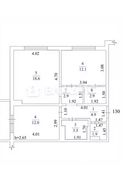 3-к кв. Кемеровская область, Кемерово ул. Терешковой, 16Г (58.8 м) - Фото 2