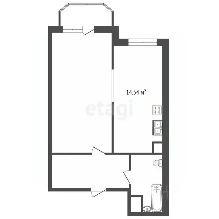 1-к кв. Ленинградская область, Кудрово г. Всеволожский район, ... - Фото 1