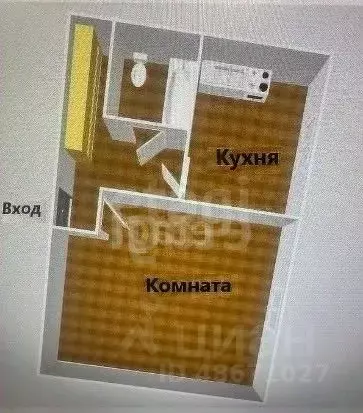 1-к кв. Сахалинская область, Южно-Сахалинск Украинская ул., 22А (22.0 ... - Фото 1
