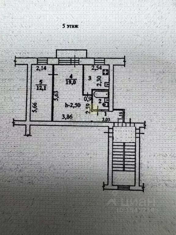 2-к кв. Иркутская область, Иркутск ул. Марата, 6 (43.9 м) - Фото 1