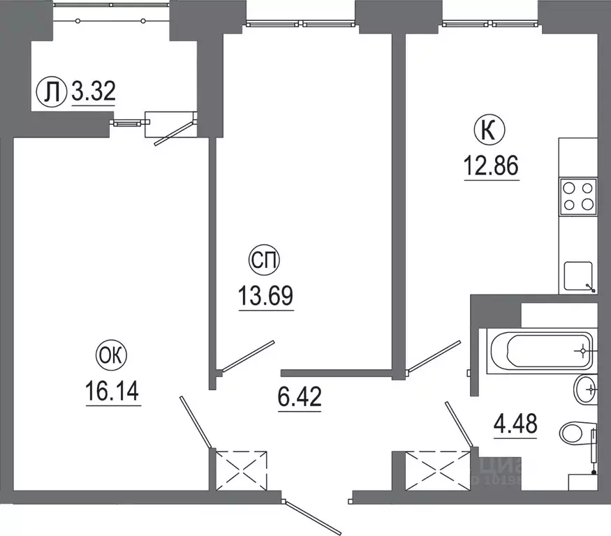2-к кв. Иркутская область, Иркутск ИВАТУ городок, Авиатор жилой ... - Фото 1