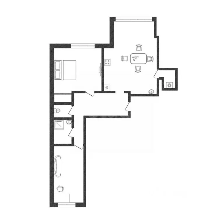 2-к кв. Смоленская область, Смоленск просп. Гагарина, 39Б (70.4 м) - Фото 2