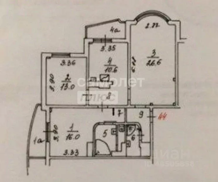3-к кв. Москва Фестивальная ул., 17К1 (85.3 м) - Фото 2