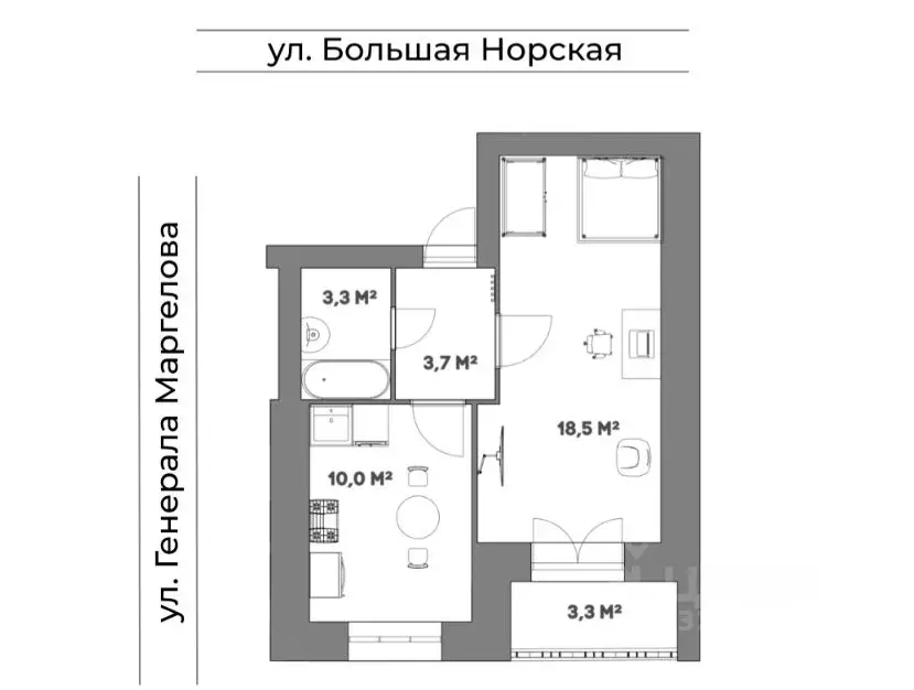 1-к кв. Ярославская область, Ярославль Ленинградский просп., 98/2 ... - Фото 2