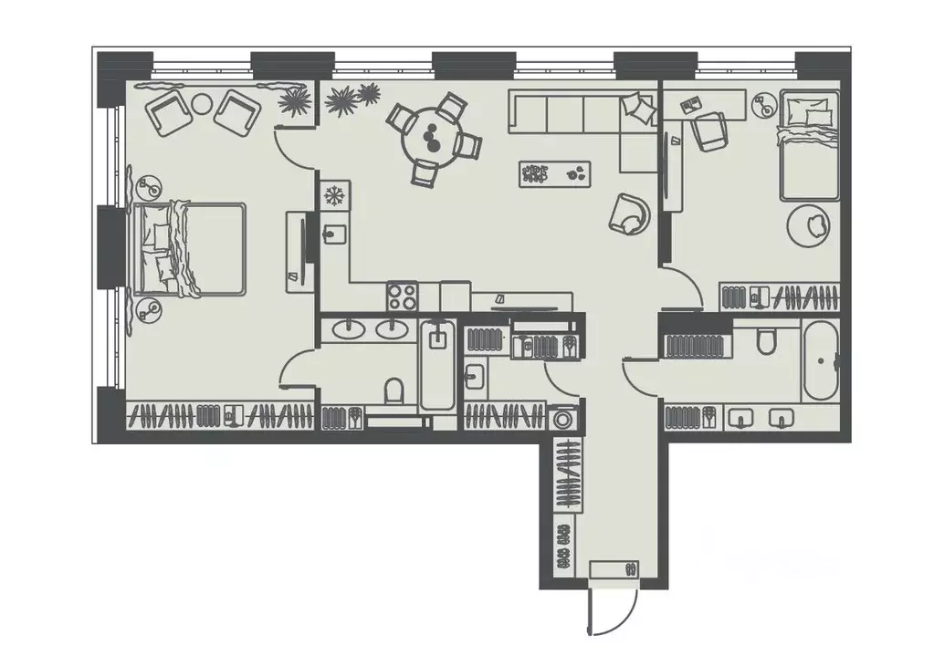 2-к кв. Пензенская область, Пенза Велларт Сити жилой комплекс (100.8 ... - Фото 2